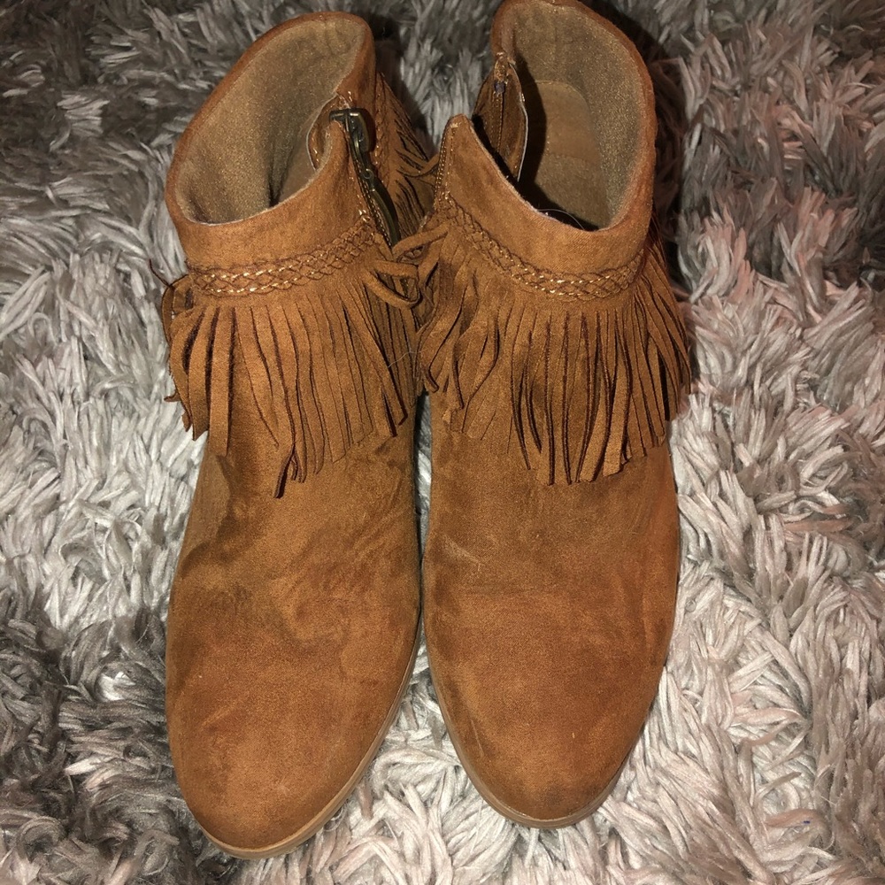 Kids booties with a little heal